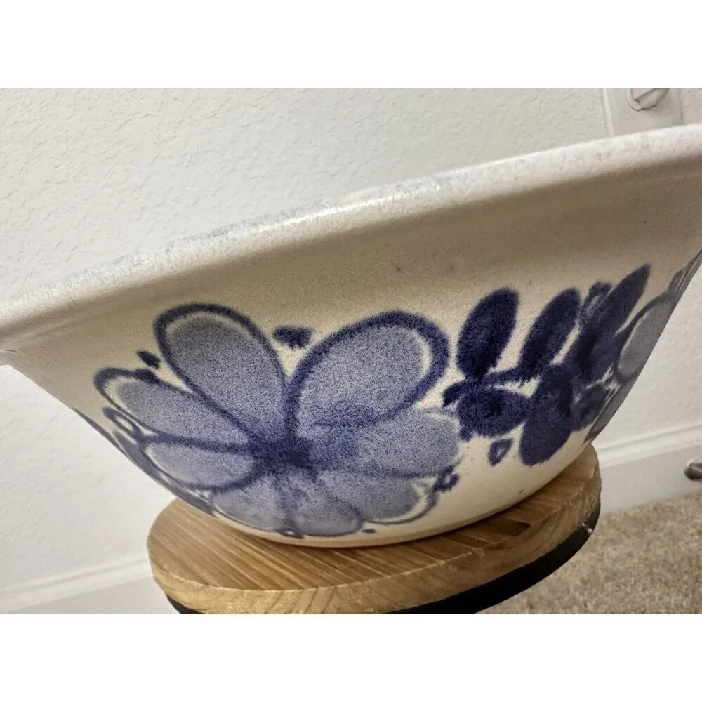 Vintage Rob Bartee 1996 Pottery‎ Large Bowl Floral